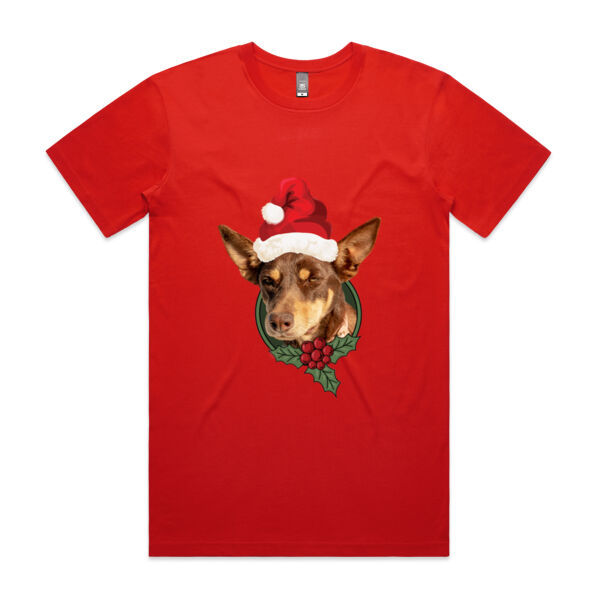 Grumpy Christmas Kelpie T-shirt Front Print Thumbnail