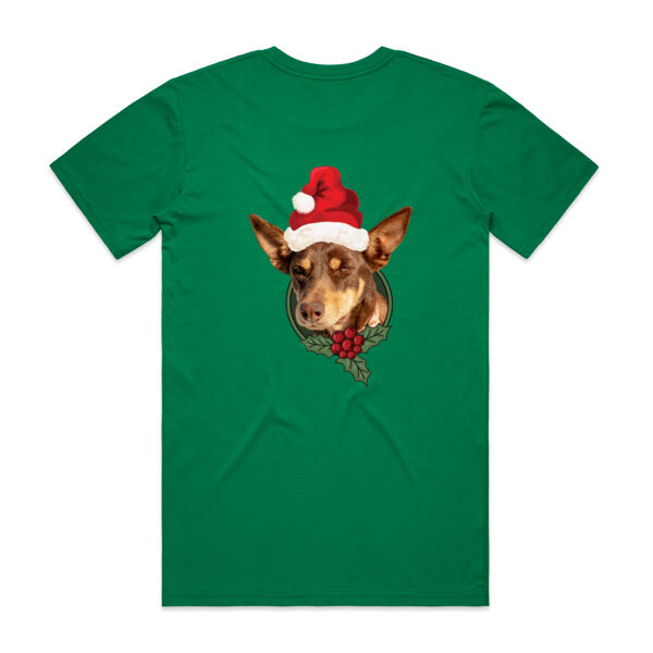 Grumpy Christmas Kelpie T-shirt Back Print Thumbnail